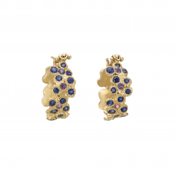 Anais Rheiner Boucles d'oreilles or jaune 18 carat saphirs