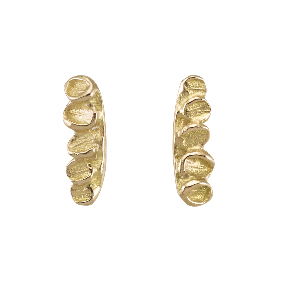 Gold foliage earrings