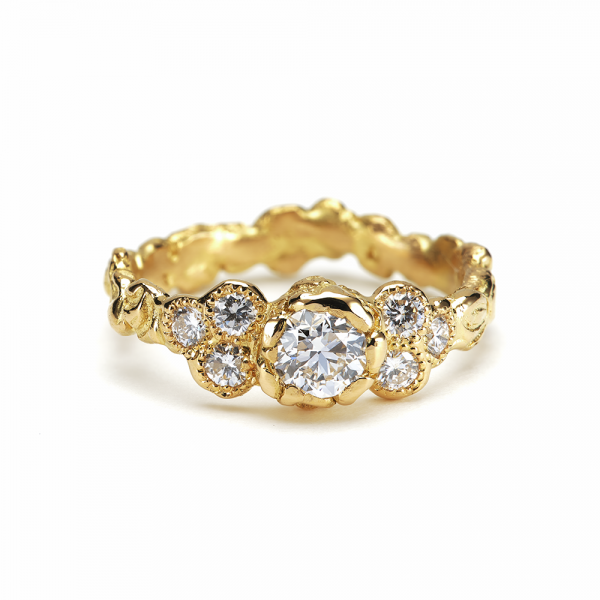 Anais Rheiner Bague Ambroisie or jaune 18 carat et diamants