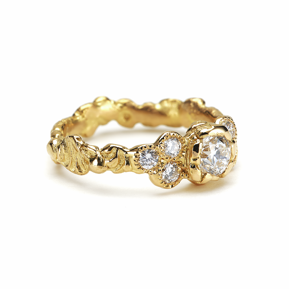 Anais Rheiner Bague Ambroisie or jaune 18 carat et diamants