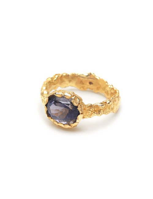 Bague or jaune iolite Anais Rheiner