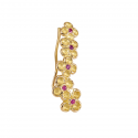 Mysterious garden earring by Anais Rheiner 18 karat yellow gold set with diamonds, rubies or turquoise