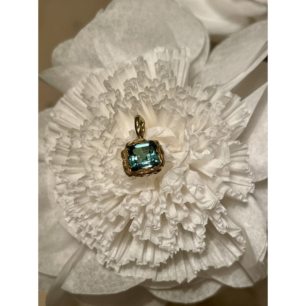 Pendentif Indigolite Tourmali